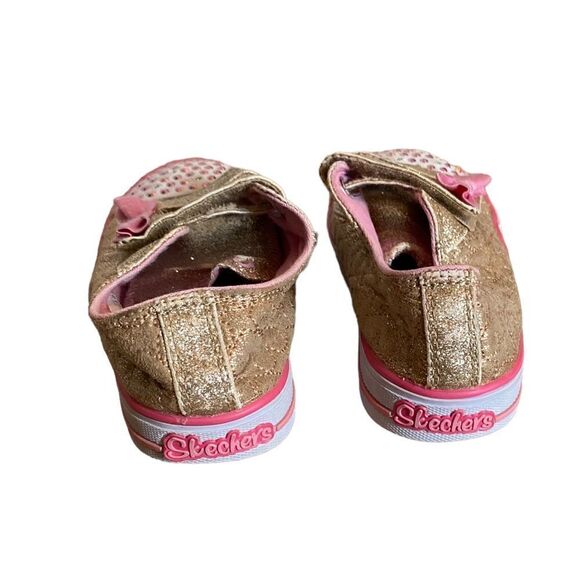 Skechers Kids Twinkle Toes Shuffles Sweet Steps Light-Up Sneaker Size 10 - Picture 7 of 7